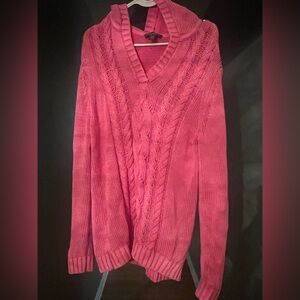 Tommy Bahama Pink Hoodie Sweater Size Large